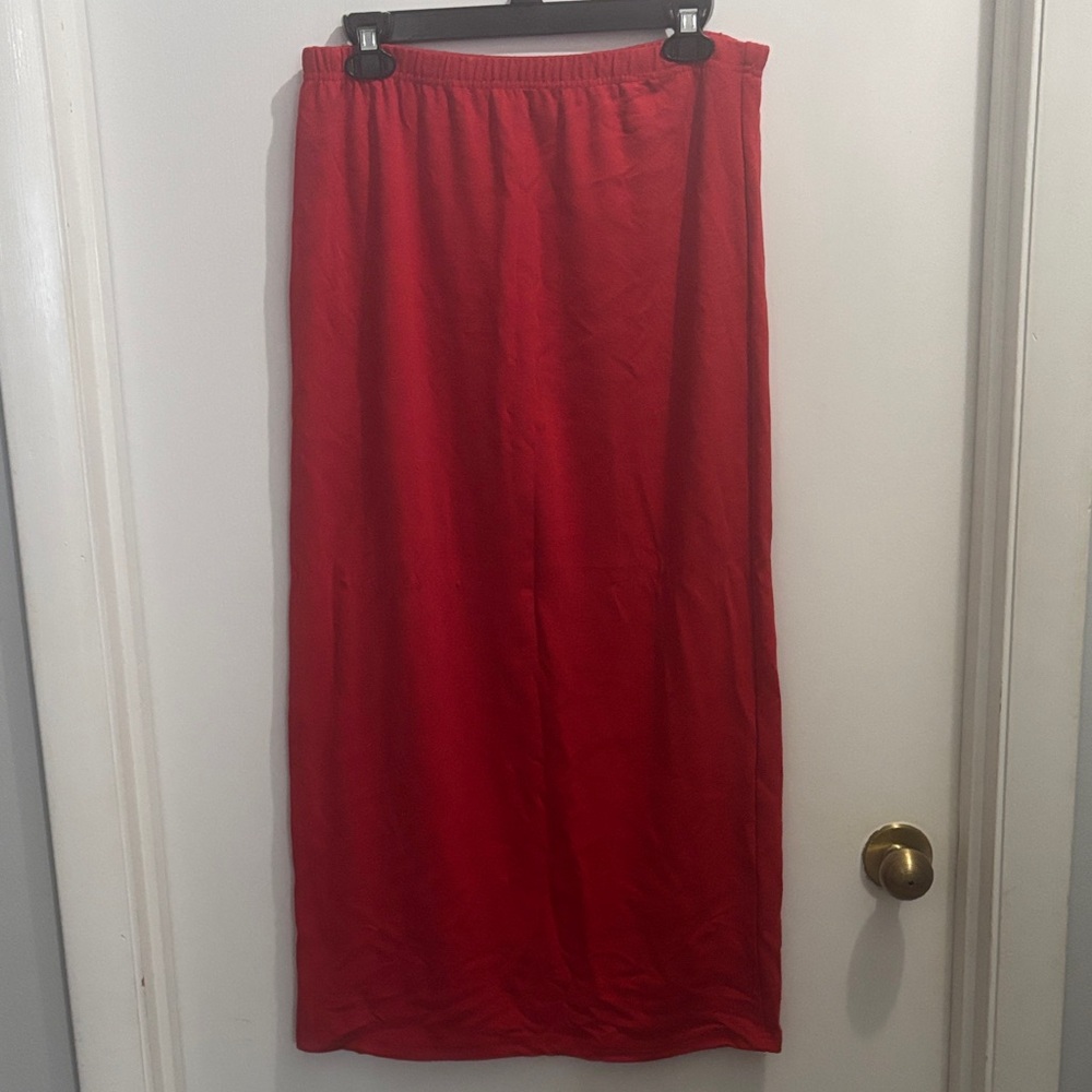 Chic Red Midi Skirt for Women